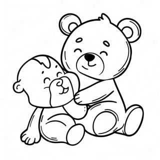 Uninen Vauva Nallekarhun Kanssa Varittava Sivut 94283 33586