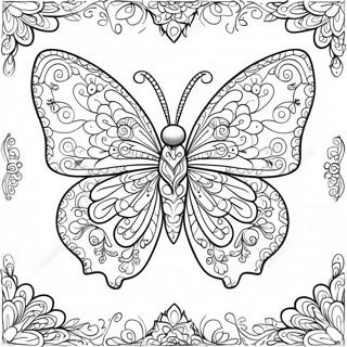 Tyylikas Perhonen Monimutkaisilla Kuvioilla Varittamiseen 94357-33567