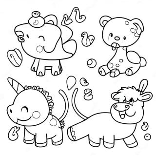 Leikkisat Numeroelaimet Varityskuva 94850-34147