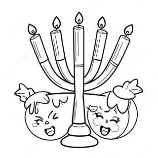 Söpö Hanukka Värityskuvat