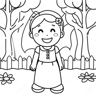 Iloinen Megan Puistossa Varittamissivu 95975 35065