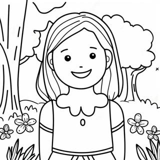 Iloinen Megan Puistossa Varittamissivu 95975 35066