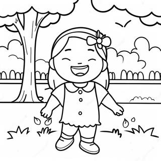 Iloinen Megan Puistossa Varittamissivu 95975 35068