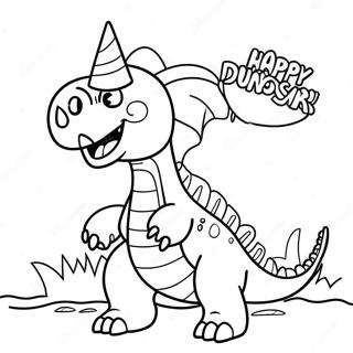 Hauska Dinosauruksen Juhlapaahine Varityskuva 96802-35707