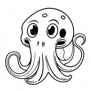 Sarjakuvamainen Kraken Suurilla Silmilla Varittamissivu 99165 37849